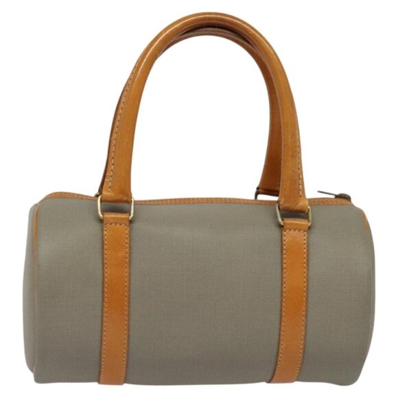 Christian Dior Hand Bag Leather PVC Gray Gold Auth - Picture 3 of 16